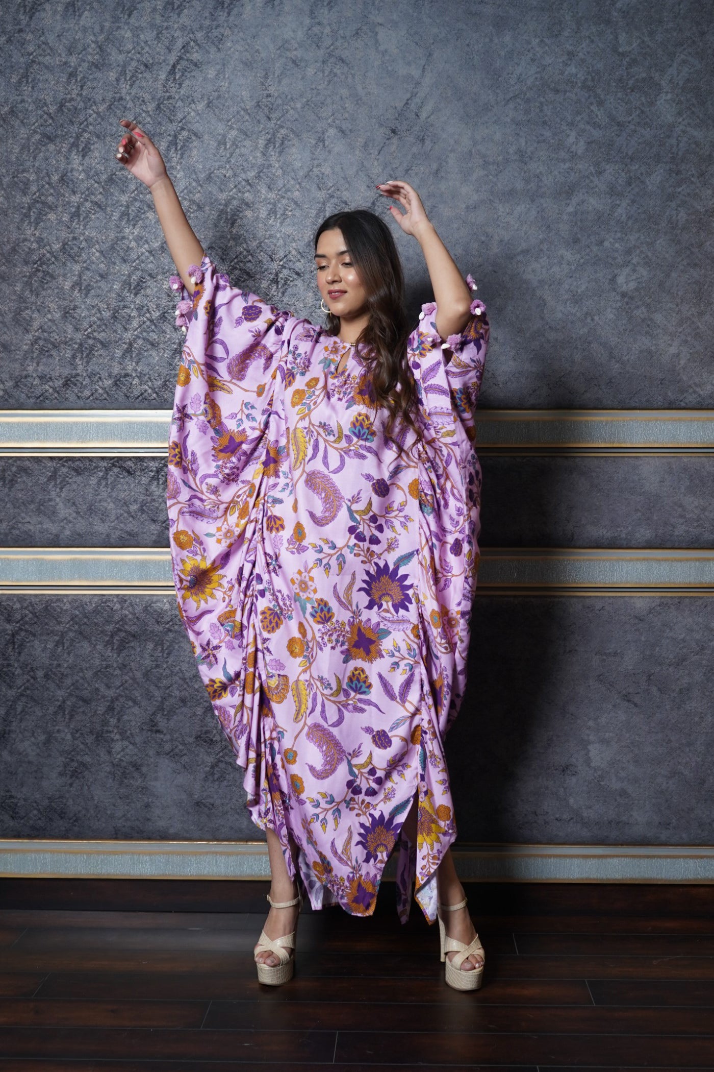 Cowl kaftan with sleeve sale